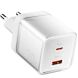 Мережевий зарядний пристрій ESSAGER 70W GaN Type-C + USB (EZCT70-YQB02-Z) - White (960158W). Фото 1 з 19