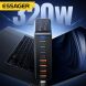 Сетевое зарядное устройство ESSAGER Engine 320W (4Type-C + 4USB) EZC320W-QJB0G-Z - Black (995677B). Фото 6 из 11