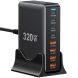 Сетевое зарядное устройство ESSAGER Engine 320W (4Type-C + 4USB) EZC320W-QJB0G-Z - Black (995677B). Фото 1 из 11