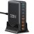 Сетевое зарядное устройство ESSAGER Engine 320W (4Type-C + 4USB) EZC320W-QJB0G-Z - Black: фото 1 из 11