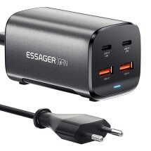 Мережевий зарядний пристрій ESSAGER ES-CD35 Series 67W GaN Dual - Black: фото 1 з 17