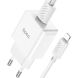 Сетевое зарядное устройство Hoco C106A 10.5W + кабель Lightning - White (960151W). Фото 4 из 9
