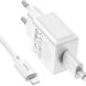 Сетевое зарядное устройство Hoco C106A 10.5W + кабель Lightning - White (960151W). Фото 5 из 9