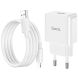 Сетевое зарядное устройство Hoco C106A 10.5W + кабель Lightning - White (960151W). Фото 6 из 9