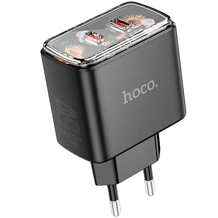 Сетевое зарядное устройство Hoco CS43A 45W (2C) - Black: фото 2 из 9