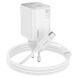 Сетевое зарядное устройство Hoco N42 Elogiado 2C PD45W + кабель Type-C to Type-C - White (346155W). Фото 2 из 11