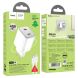 Сетевое зарядное устройство Hoco N42 Elogiado 2C PD45W + кабель Type-C to Type-C - White (346155W). Фото 7 из 11