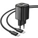 Сетевое зарядное устройство Hoco N53 Monsoon PD30W+QC3.0 + кабель Type-C to Type-C - Black (960121B). Фото 2 из 6