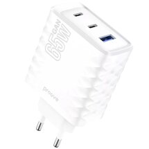 Мережевий зарядний пристрій Proove Speed Surge Gan 65W (USB + 2Type-C) - White: фото 1 з 6