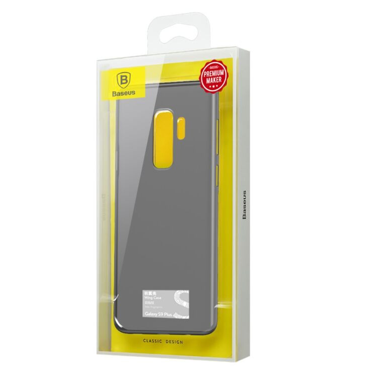 Силиконовый чехол Baseus Ultra Thin Matte для Samsung Galaxy S9+ (G965) - Gray: фото 8 из 13