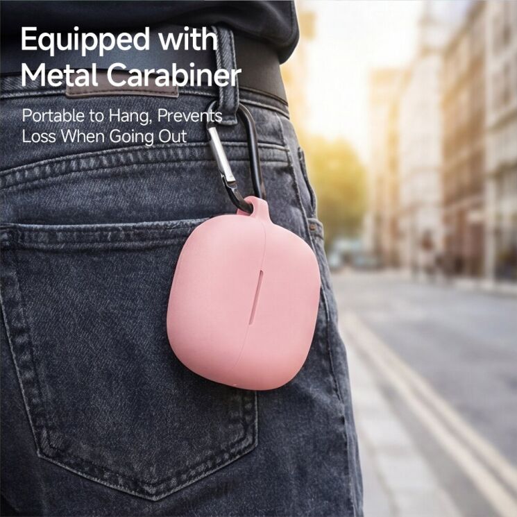 Силіконовий чохол Deexe Silicone Case (FH) для Xiaomi Redmi Buds 8 Active - Light Pink: фото 6 з 11