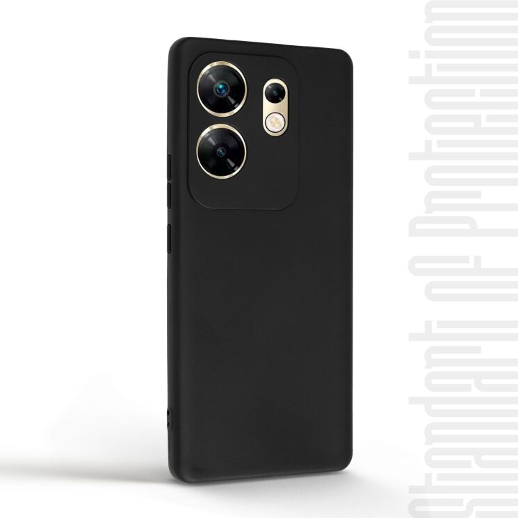 Силиконовый (TPU) чехол ArmorStandart Matte Slim Fit для Infinix Zero 30 - Black: фото 2 из 5