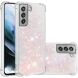Силиконовый (TPU) чехол Deexe Liquid Glitter для Samsung Galaxy S21 FE (G990) - Pink Stars (230628C). Фото 1 из 7