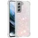 Силиконовый (TPU) чехол Deexe Liquid Glitter для Samsung Galaxy S21 FE (G990) - Pink Stars (230628C). Фото 2 из 7