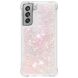 Силиконовый (TPU) чехол Deexe Liquid Glitter для Samsung Galaxy S21 FE (G990) - Pink Stars (230628C). Фото 3 из 7