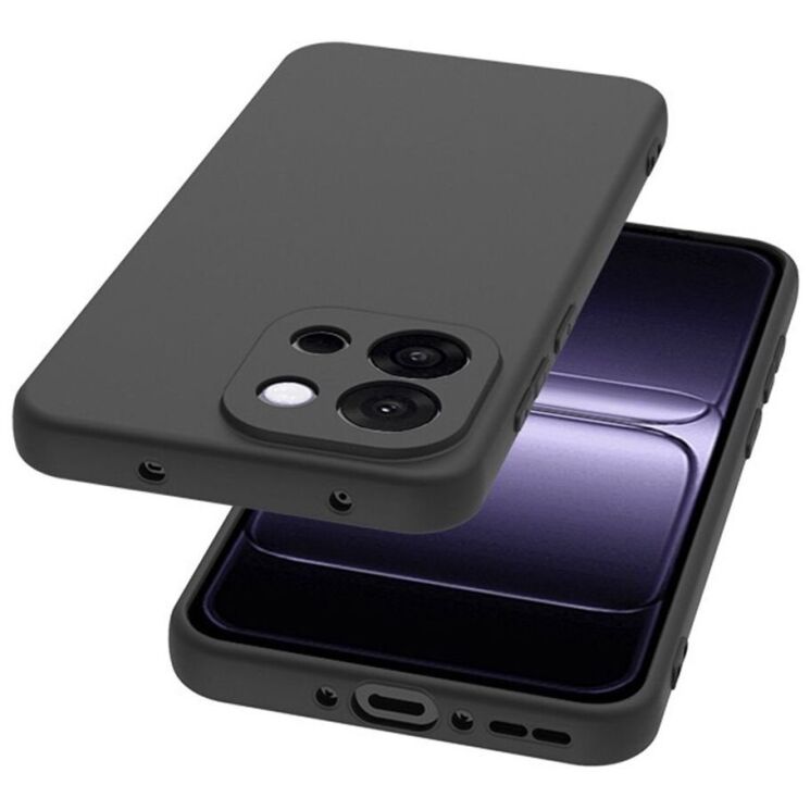Силиконовый (TPU) чехол Deexe Matte Case для OnePlus 13T - Black: фото 3 из 4