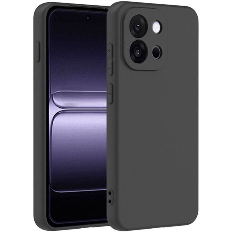 Силиконовый (TPU) чехол Deexe Matte Case для OnePlus 13T - Black: фото 1 из 4