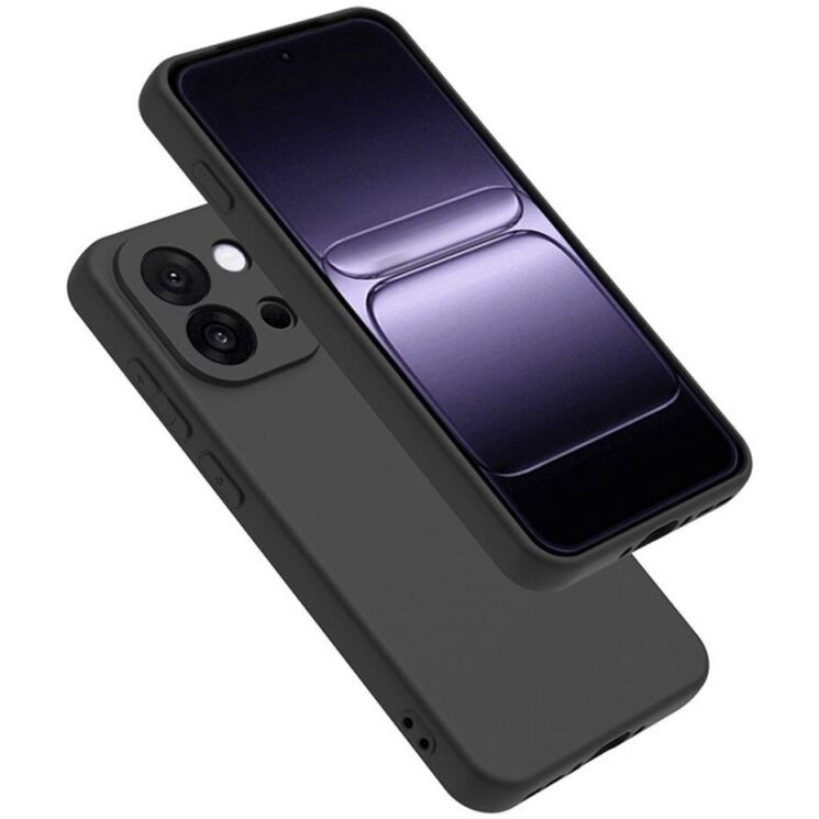 Силиконовый (TPU) чехол Deexe Matte Case для OnePlus 13T - Black: фото 2 из 4
