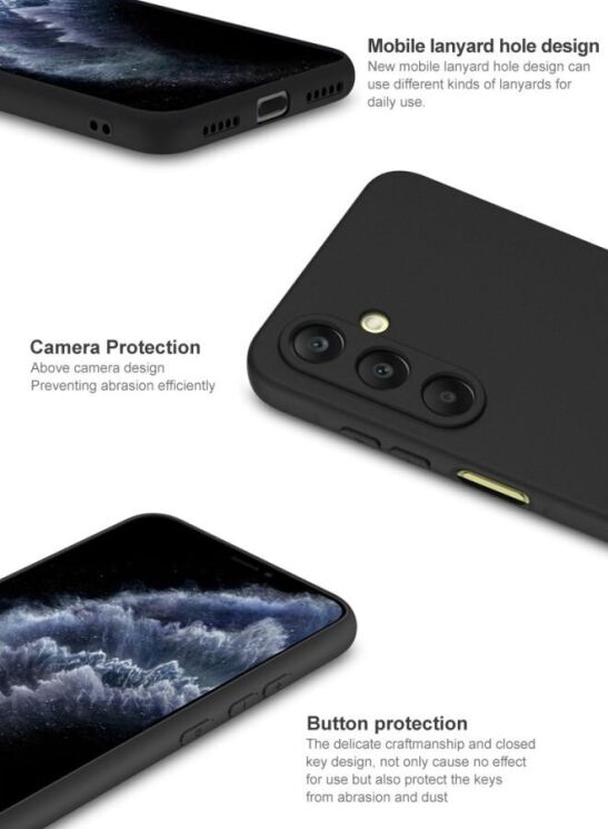 Силиконовый (TPU) чехол IMAK UC-3 Series для Samsung Galaxy A16 (A165) - Black: фото 8 из 9