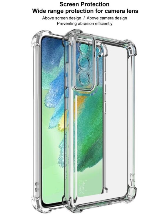 Силиконовый (TPU) чехол IMAK UX-4 Series для Samsung Galaxy S21 FE (G990) - Transparent: фото 9 из 12