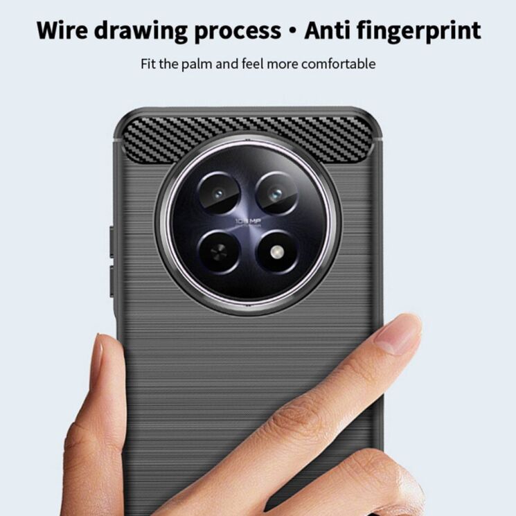 Силиконовый (TPU) чехол MOFI Carbon Fiber для Realme 12 5G - Blue: фото 9 из 12