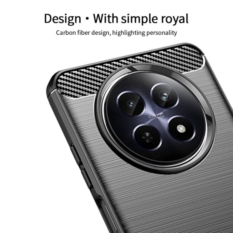 Силиконовый (TPU) чехол MOFI Carbon Fiber для Realme 12 5G - Blue: фото 6 из 12