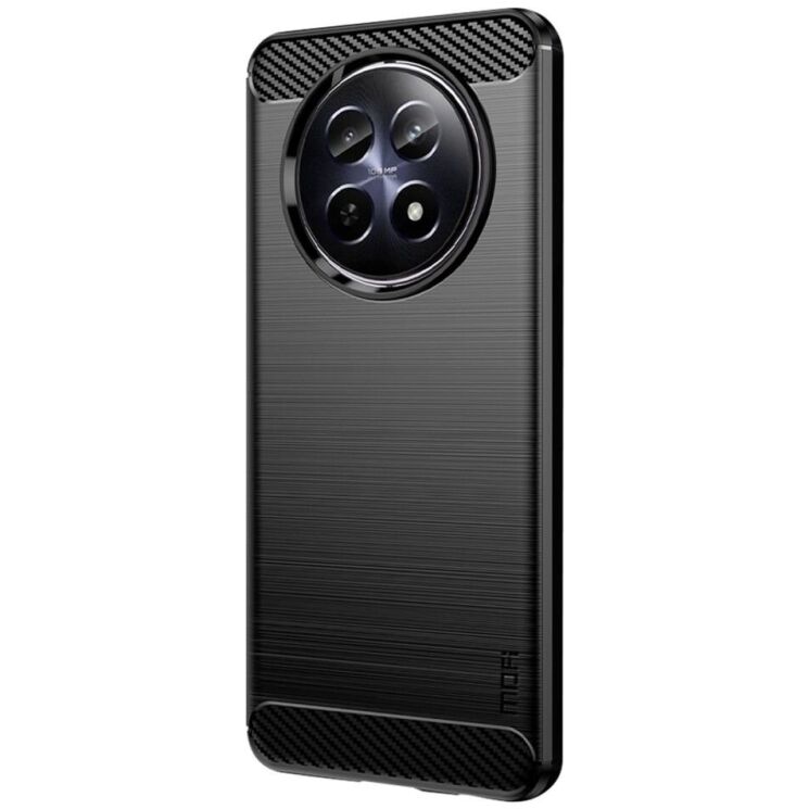 Силіконовий (TPU) чохол MOFI Carbon Fiber для Realme 12 5G - Black: фото 2 з 12