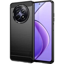 Силіконовий (TPU) чохол MOFI Carbon Fiber для Realme 12 5G - Black: фото 1 з 12