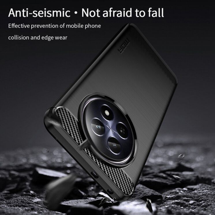 Силиконовый (TPU) чехол MOFI Carbon Fiber для Realme 12 5G - Blue: фото 7 из 12