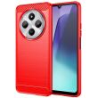 Силиконовый (TPU) чехол MOFI Carbon Fiber для Xiaomi Redmi 14C / Redmi A4 5G / Poco C75 - Red (366010R)