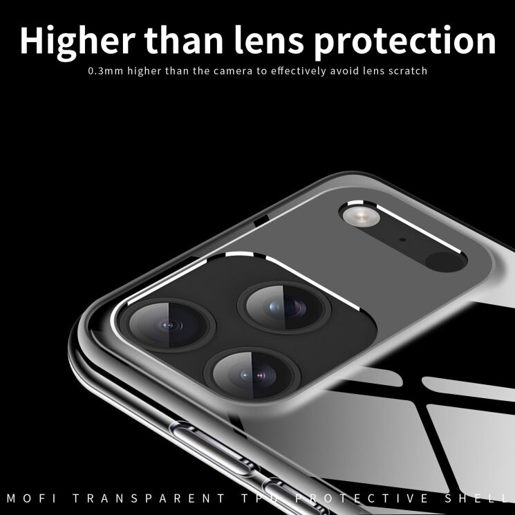 Силиконовый (TPU) чехол MOFI Thin Guard для Apple iPhone 17 Pro - Transparent: фото 4 из 10