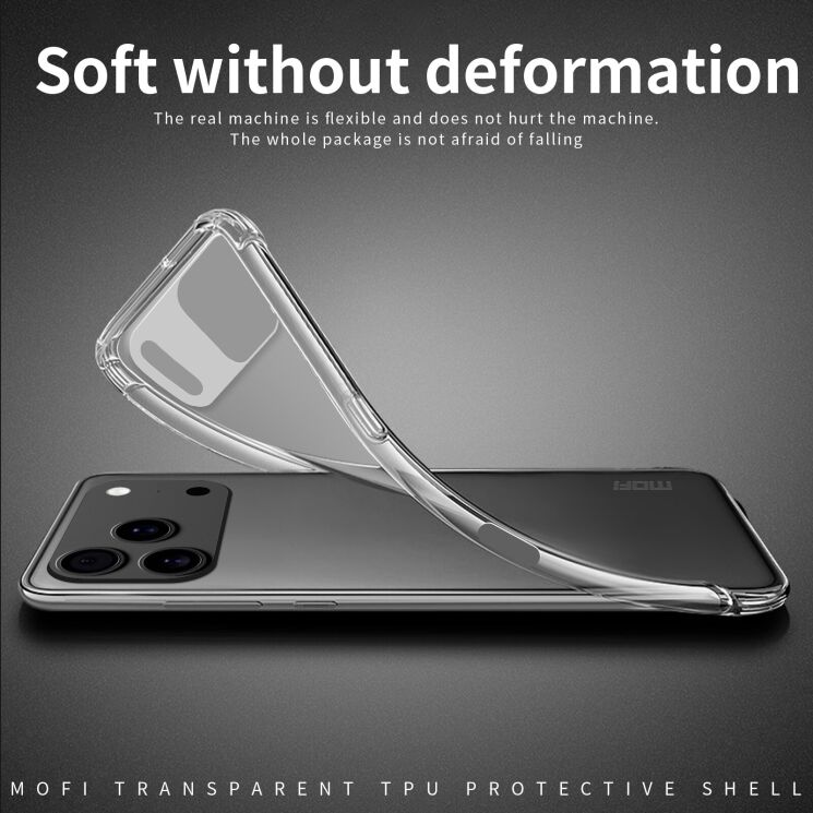 Силиконовый (TPU) чехол MOFI Thin Guard для Apple iPhone 17 Pro - Transparent: фото 3 из 10