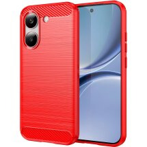 Силиконовый (TPU) чехол UniCase Carbon для Xiaomi Poco X8 Pro - Red: фото 1 из 8