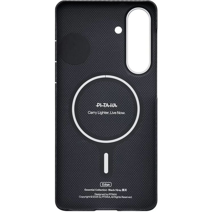 Ультратонкий чохол Pitaka Edge Ultra-Slim Case для Samsung Galaxy S26 (S942) KS2601 - Black / Grey (Twill): фото 5 з 17
