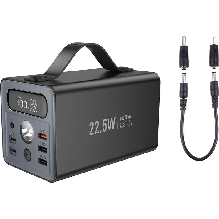 Внешний аккумулятор Hoco J138 22.5W + PD20W + DC12V (60000mAh) - Black: фото 6 из 9