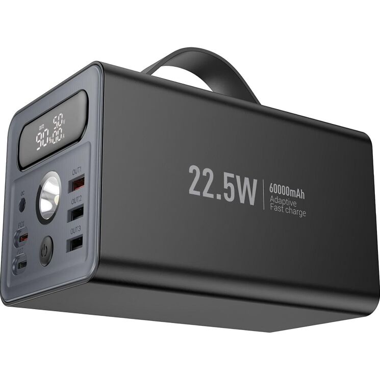 Внешний аккумулятор Hoco J138 22.5W + PD20W + DC12V (60000mAh) - Black: фото 2 из 9