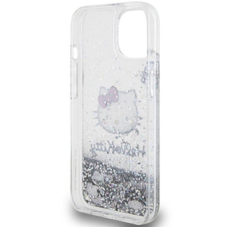 Защитный чехол Hello Kitty Liquid Glitter для Apple iPhone 12 / iPhone 12 Pro - Transparent: фото 7 из 8