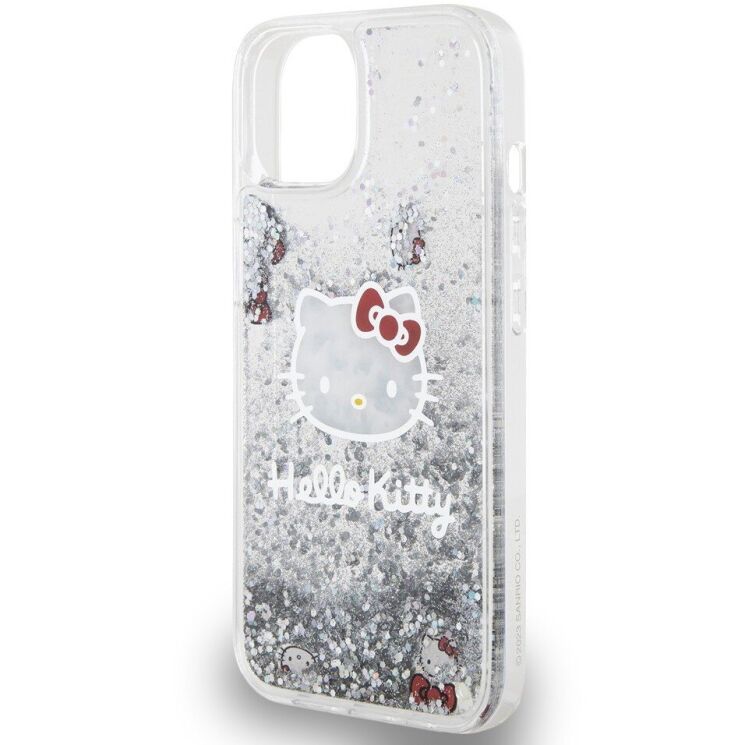 Защитный чехол Hello Kitty Liquid Glitter для Apple iPhone 12 / iPhone 12 Pro - Transparent: фото 6 из 8