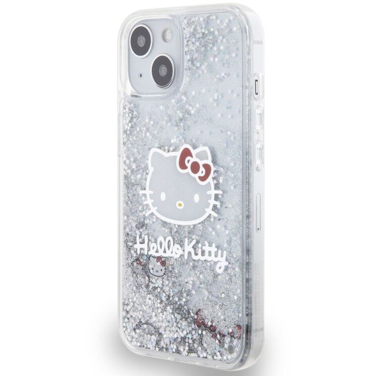 Защитный чехол Hello Kitty Liquid Glitter для Apple iPhone 12 / iPhone 12 Pro - Transparent: фото 4 из 8