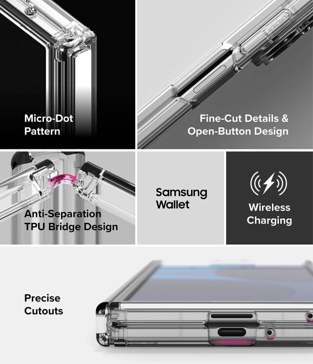 Защитный чехол Ringke Fusion Flap для Samsung Galaxy Fold 8 Ultra (8800328819313) - Clear (424104C) Защитный чехол Ringke Fusion Flap для Samsung Galaxy Fold 8 Ultra (8800328819313) - Clear: фото 17 из 23