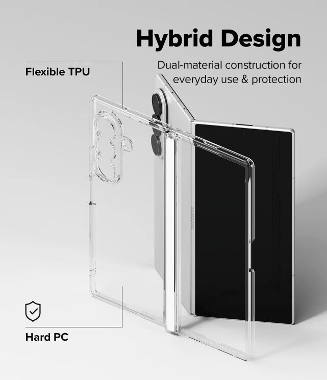Защитный чехол Ringke Fusion Flap для Samsung Galaxy Fold 8 Ultra (8800328819313) - Clear (424104C) Защитный чехол Ringke Fusion Flap для Samsung Galaxy Fold 8 Ultra (8800328819313) - Clear: фото 12 из 23
