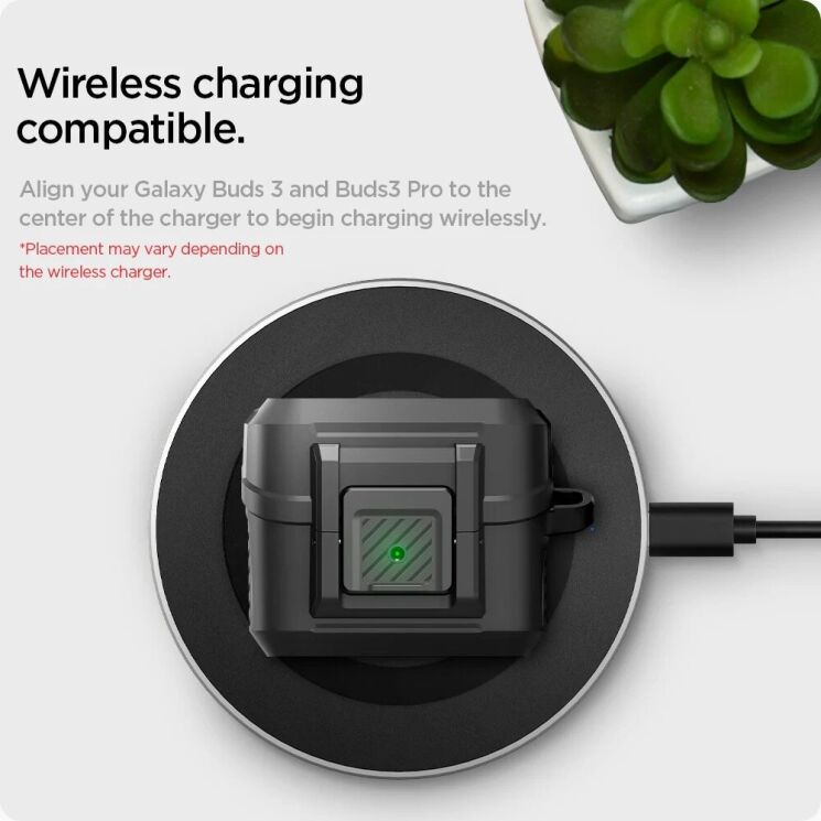 Захисний чохол Spigen (SGP) Lock Fit для Samsung Galaxy Buds 3 / Buds 3 Pro - Matte Black: фото 19 з 19