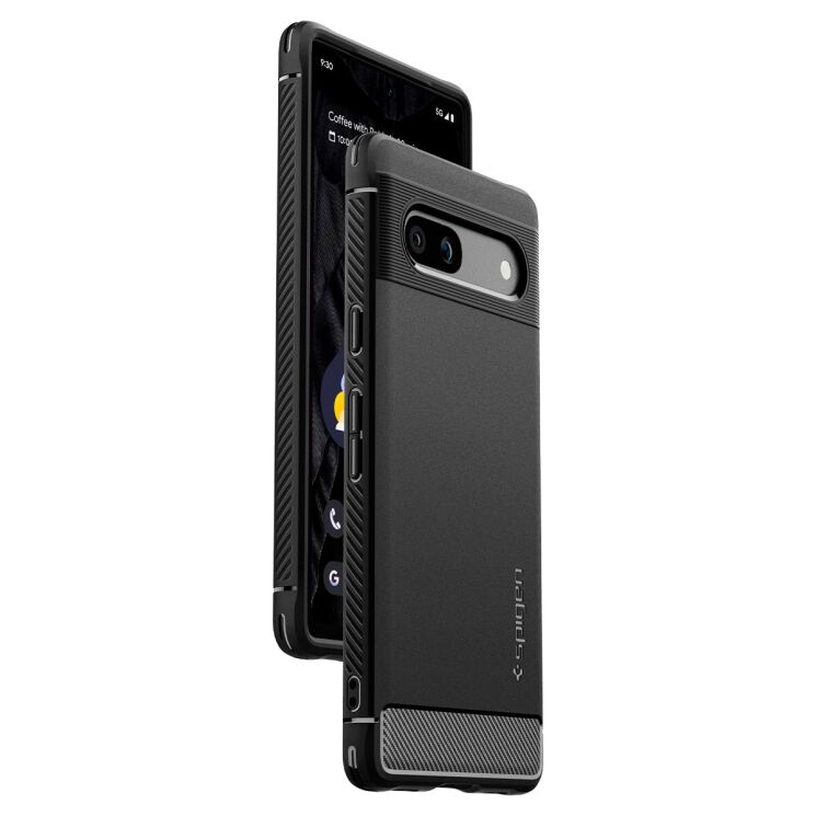 Защитный чехол Spigen (SGP) Rugged Armor для Google Pixel 7a - Matte Black: фото 5 из 17