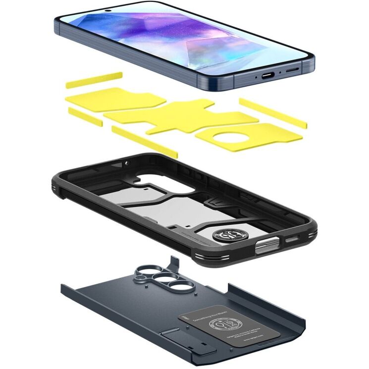 Захисний чохол Spigen (SGP) Tough Armor для Samsung Galaxy A55 (A556) - Metal Slate: фото 8 з 16