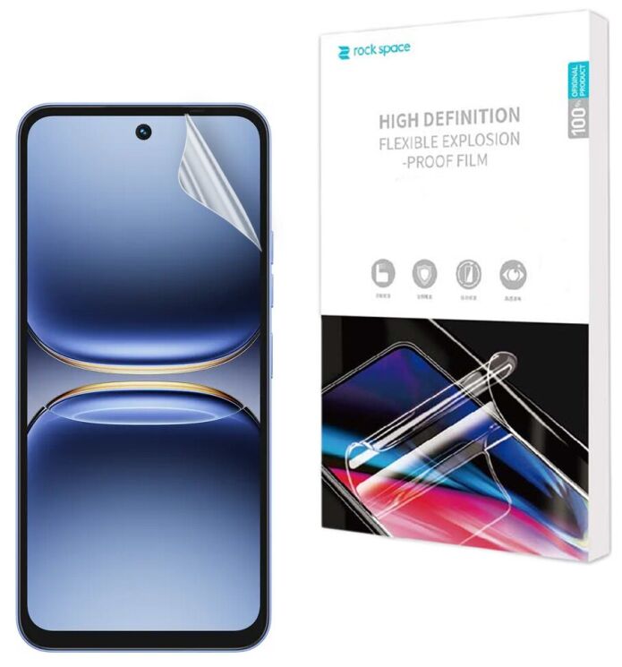 Защитная пленка на экран RockSpace Explosion-Proof SuperClear для TECNO Spark 40: фото 1 из 10