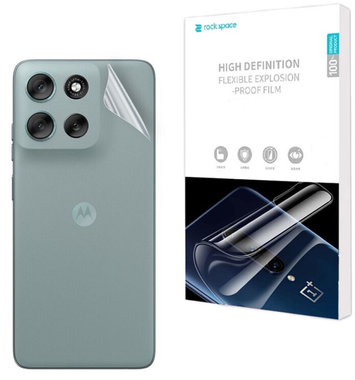 Захисна плівка на задню панель RockSpace Explosion-Proof SuperClear для Motorola Moto G56: фото 1 з 9