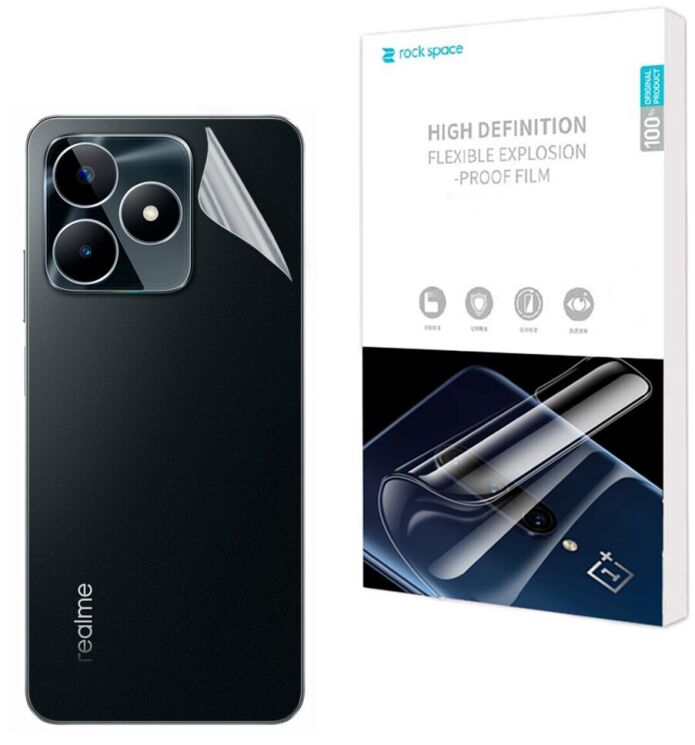 Захисна плівка на задню панель RockSpace Explosion-Proof SuperClear для Realme C53: фото 1 з 9
