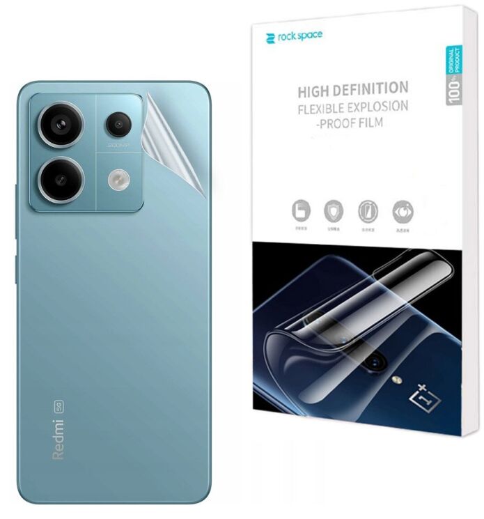Захисна плівка на задню панель RockSpace Explosion-Proof SuperClear для Xiaomi Redmi Note 13 5G: фото 1 з 9