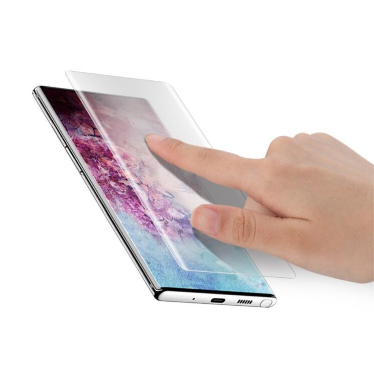 Защитное стекло AMORUS 3D Curved UV для Samsung Galaxy Note 10 (N970) (с лампой UV): фото 8 из 11