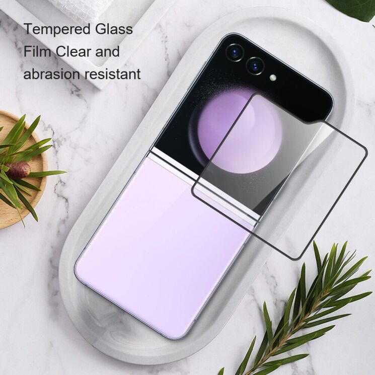 Защитное стекло AMORUS Full Glue Tempered Glass для Samsung Galaxy Flip 6 - Black: фото 4 из 8